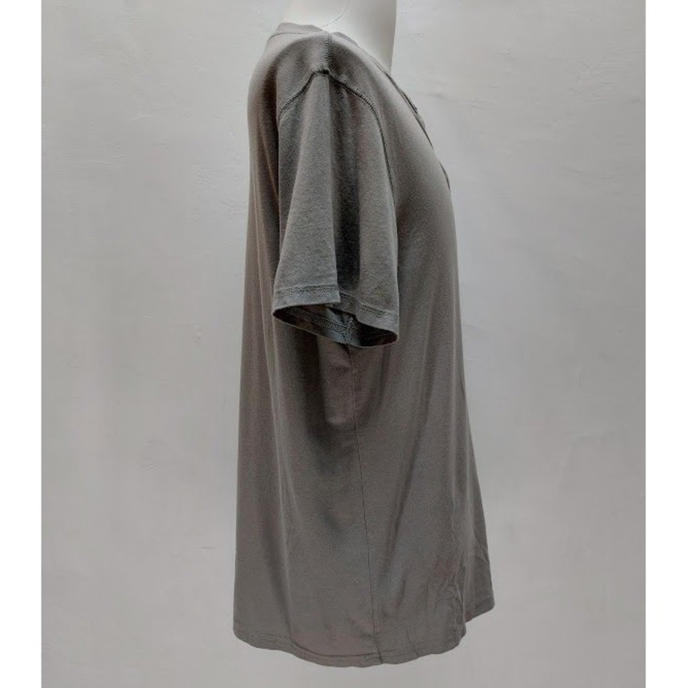 William Rast Henley Shirt Men's Large Grey Pima Cotton Blend Modal Stretch Basic - Picture 2 of 9